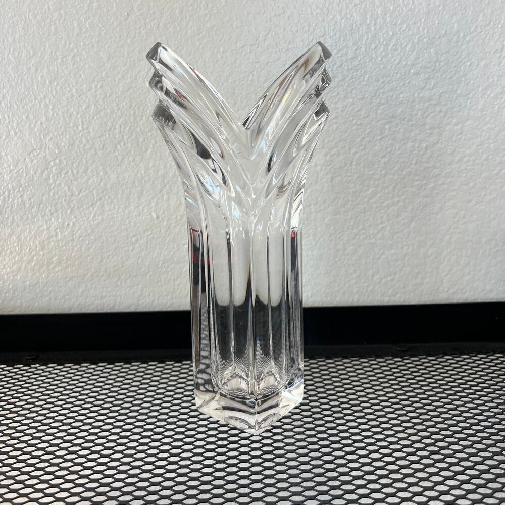 Vintage Mikasa Lead Crystal Deco Bud Vase